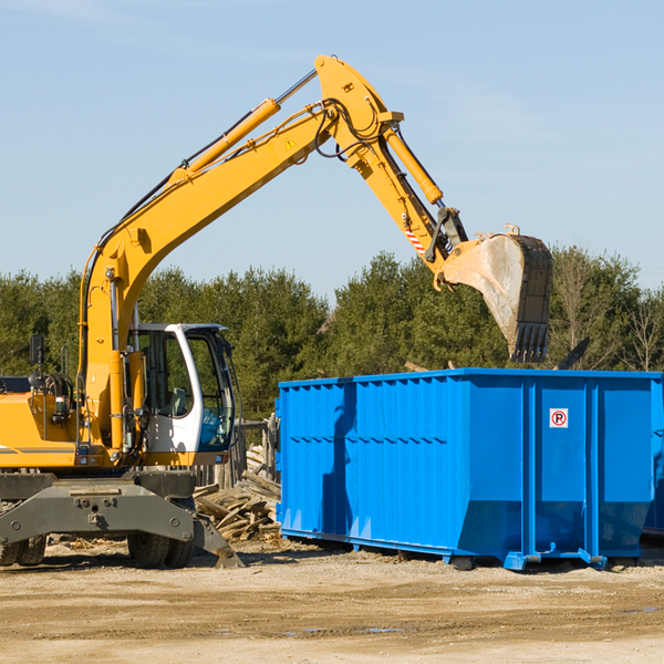 are there any restrictions on where a residential dumpster can be placed in Cheney